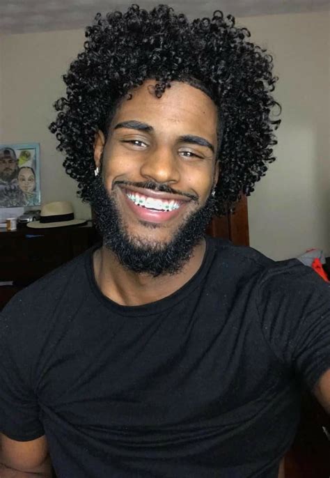 black male with brown hair|black men thick hair.